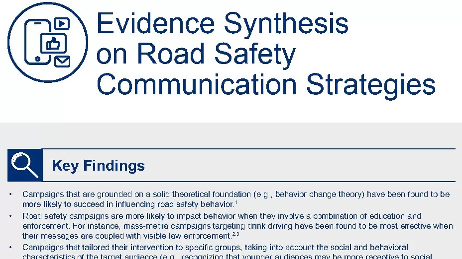 Johns Hopkins Bloomberg School of Public Health - Evidence Synthesis on Road Safety Communication Strategies (2024)